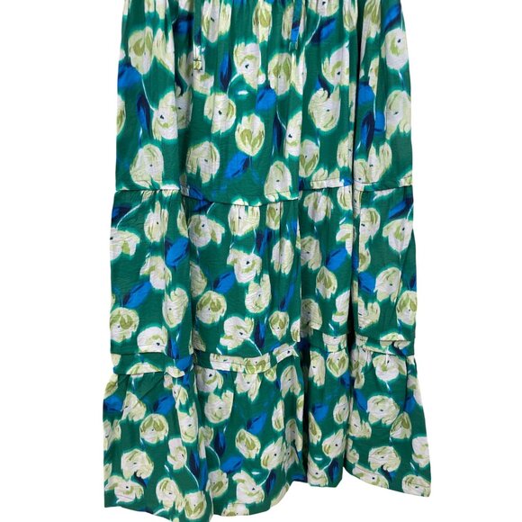 Angels Forever Young Green Floral Midi Dress Womens Size Small - Picture 3 of 11